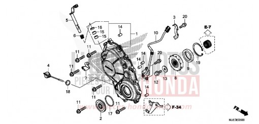 RIGHT CRANKCASE COVER CBR650FAG de 2016